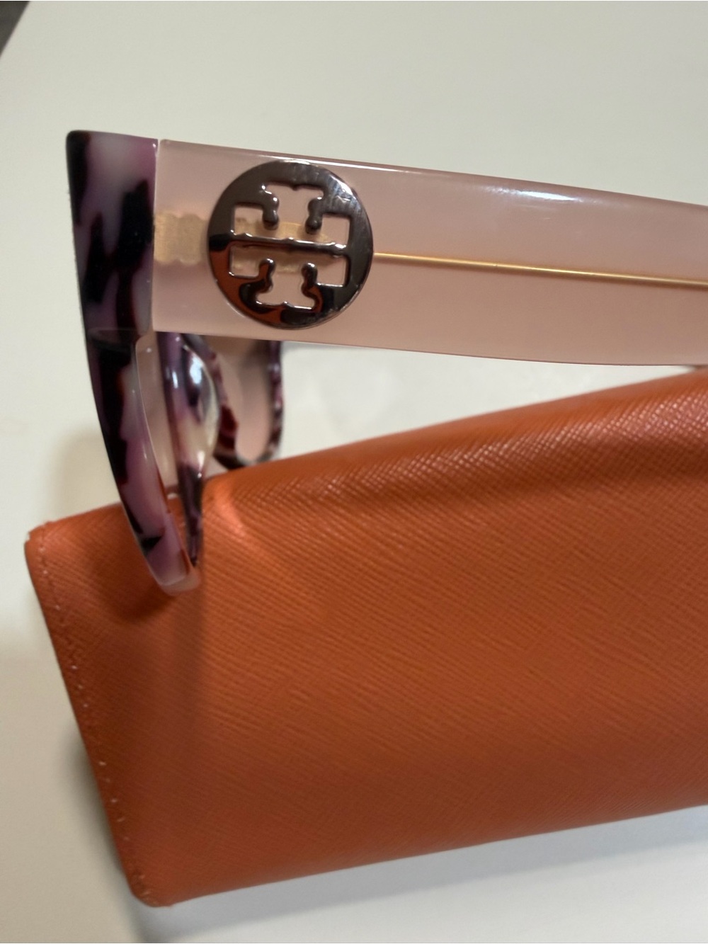 Tory Burch Pink Tortoiseshell Oversized Sunglasses - Picture 6 of 7